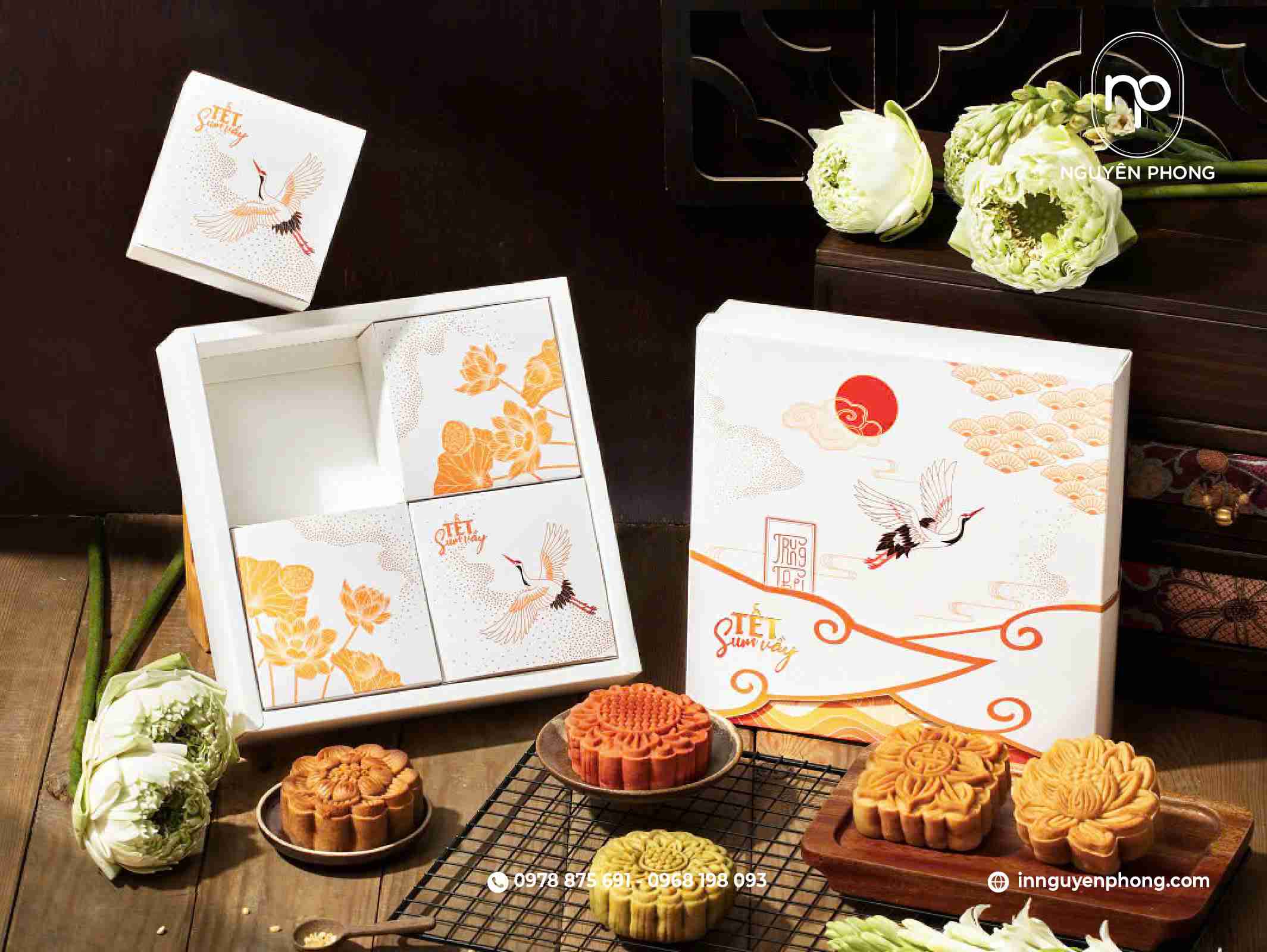 Mẫu hộp bánh trung thu đẹp sang trọng